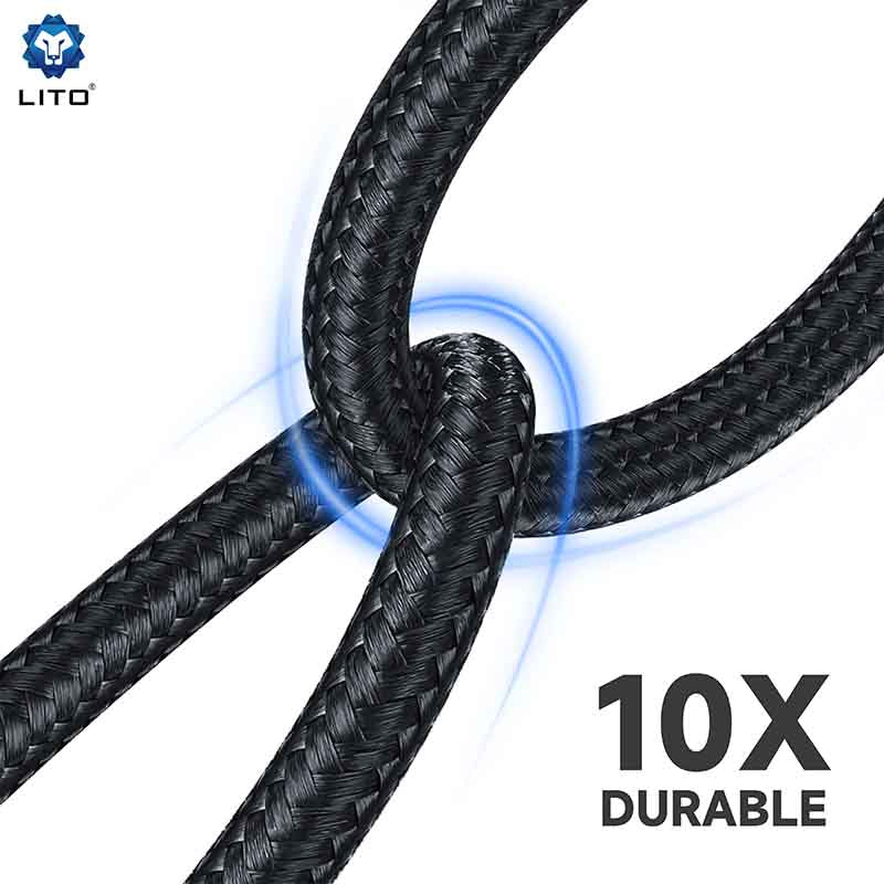 LITO LD12 2-in-1 Crystal Fast Charge Cable (Type-C & Lightning)