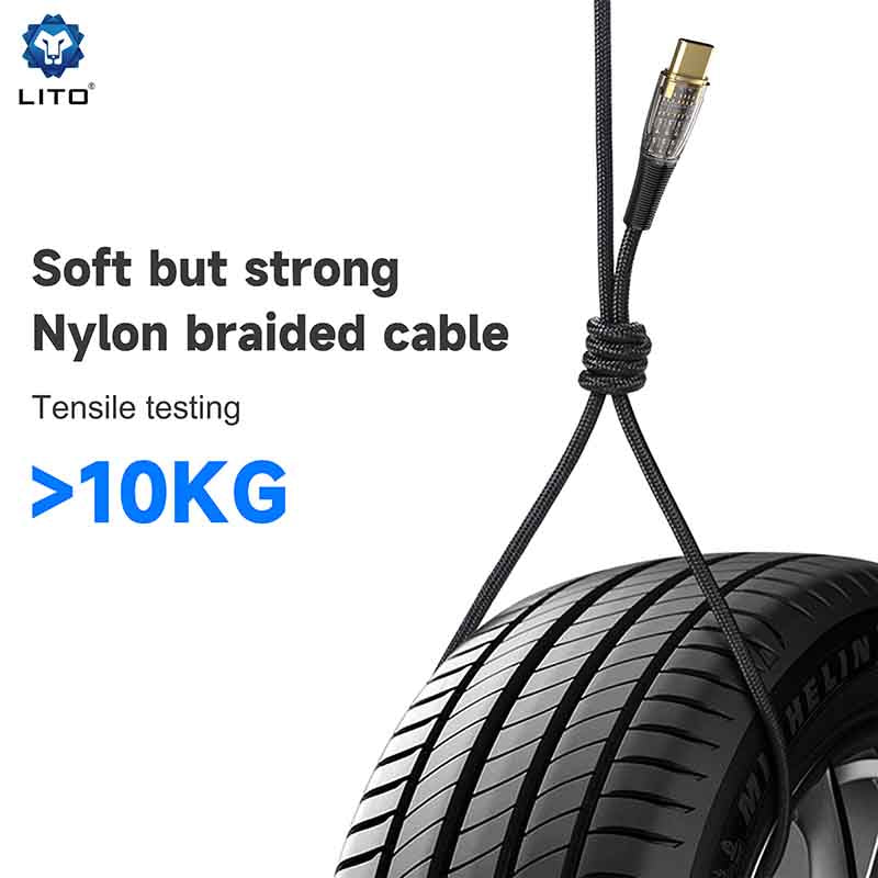 LITO LD12 2-in-1 Crystal Fast Charge Cable (Type-C & Lightning)