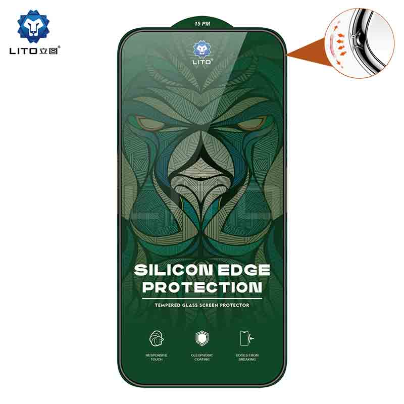 LITO D+ Ultra Silicone Edge Clear Full Glue Tempered Glass Screen Protector – Edge-to-Edge Protection