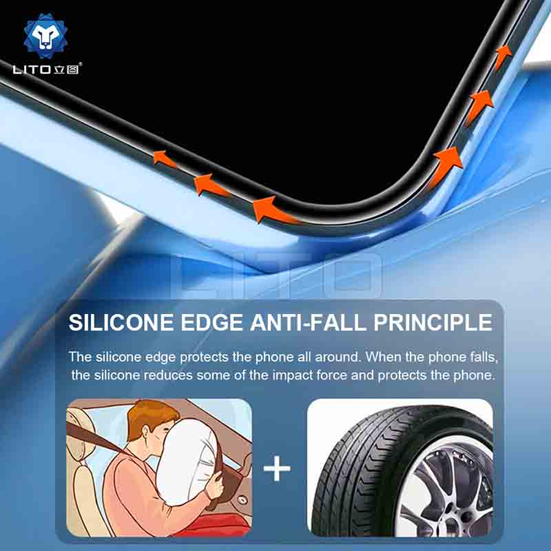 LITO D+ Ultra Silicone Edge Clear Full Glue Tempered Glass Screen Protector – Edge-to-Edge Protection
