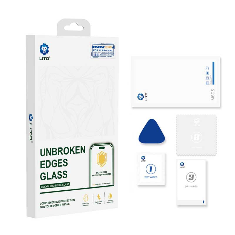 LITO D+ Ultra Silicone Edge Clear Full Glue Tempered Glass Screen Protector – Edge-to-Edge Protection