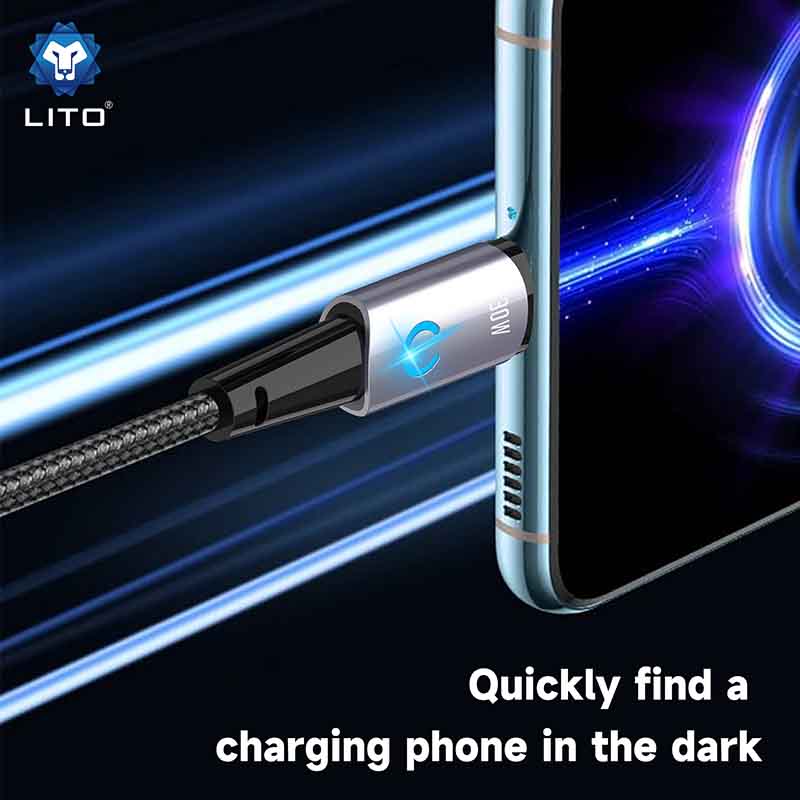 Lito LD10 30W Super Charging Metal Data Cable – Type-C to Lightning