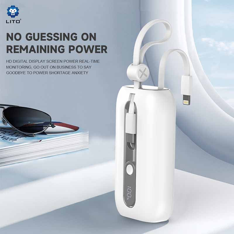 LITO LP06 22.5W 10000mAh Power Bank With Built-In Cable