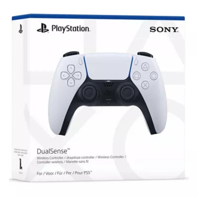 Sony DualSense wireless controller for PS5 in white - retail box front