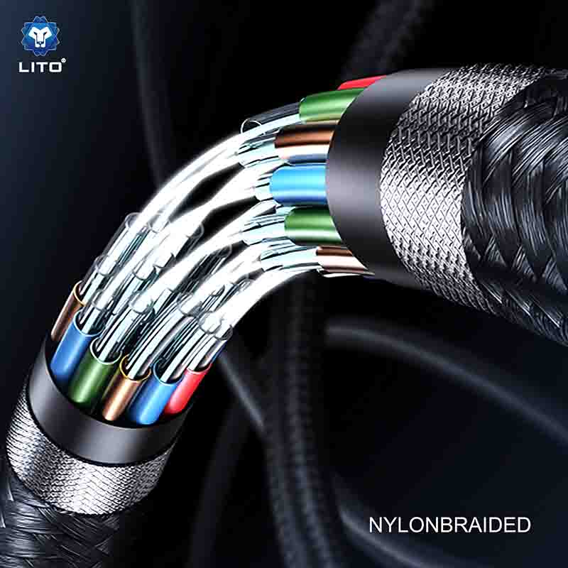 LITO LD25 2m 100W USB-C to USB-C Braided Charging Cable
