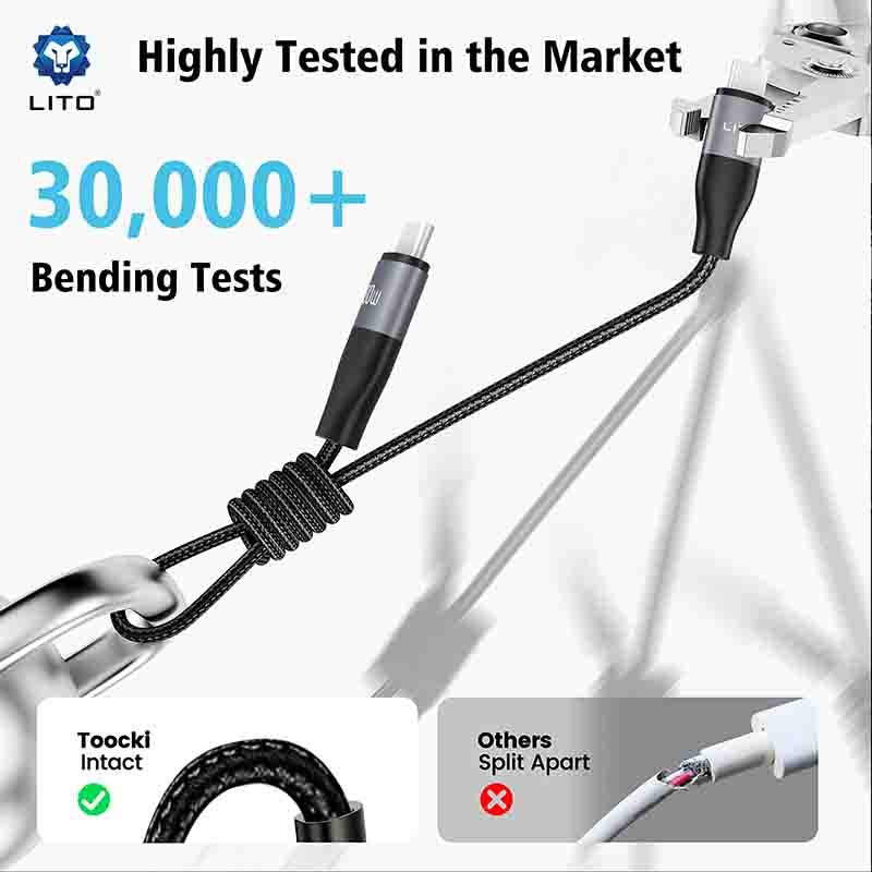 LITO LD25 2m 100W USB-C to USB-C Braided Charging Cable
