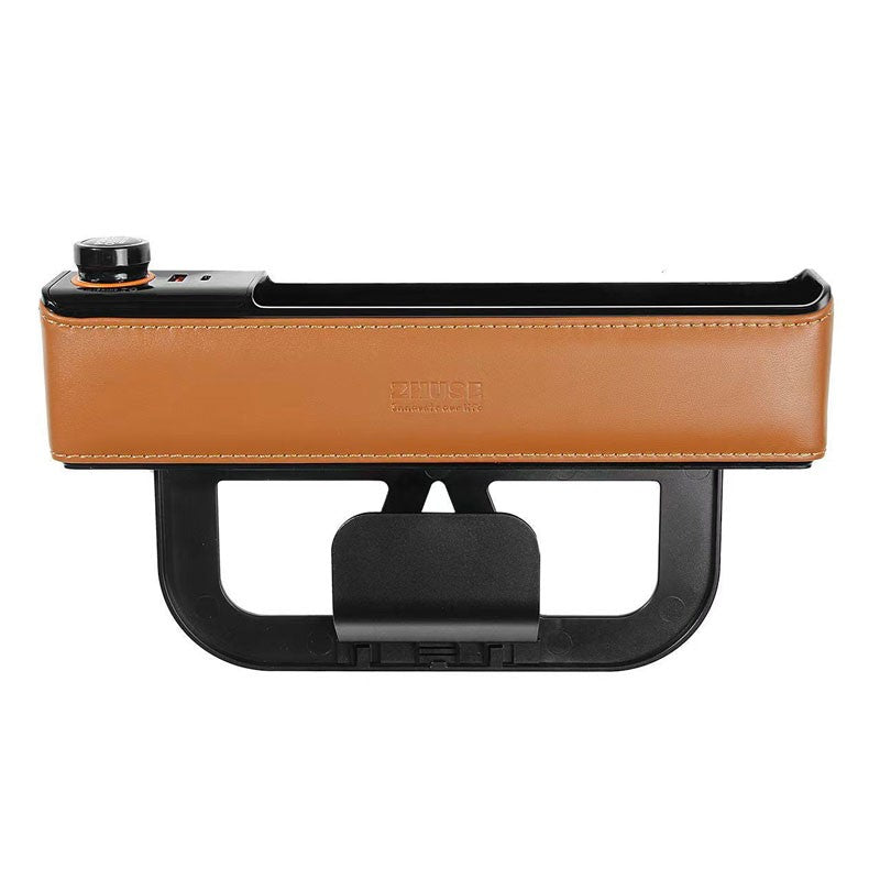 Multi-function car interior organizer with USB ports
