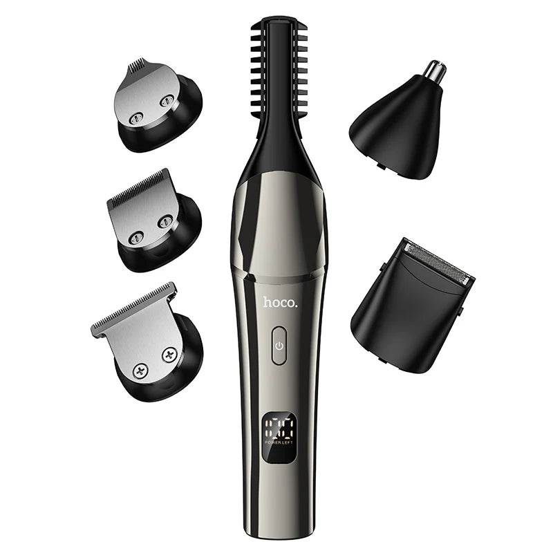 HOCO HP26 Electric Hair Clipper – 6-in-1 Grooming Set | IPX6 Waterproof | 7500 RPM