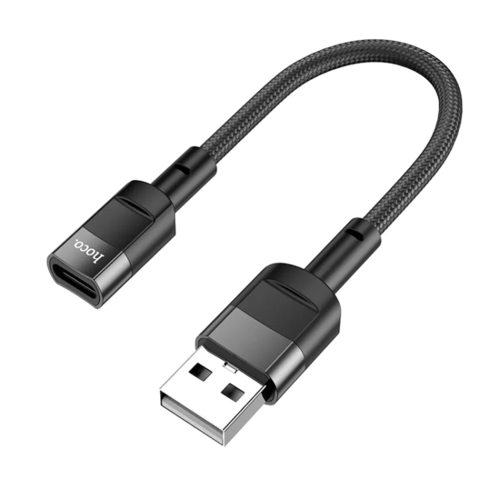 HOCO U107 USB-A Male to Type-C Female Adapter Cable – 10cm
