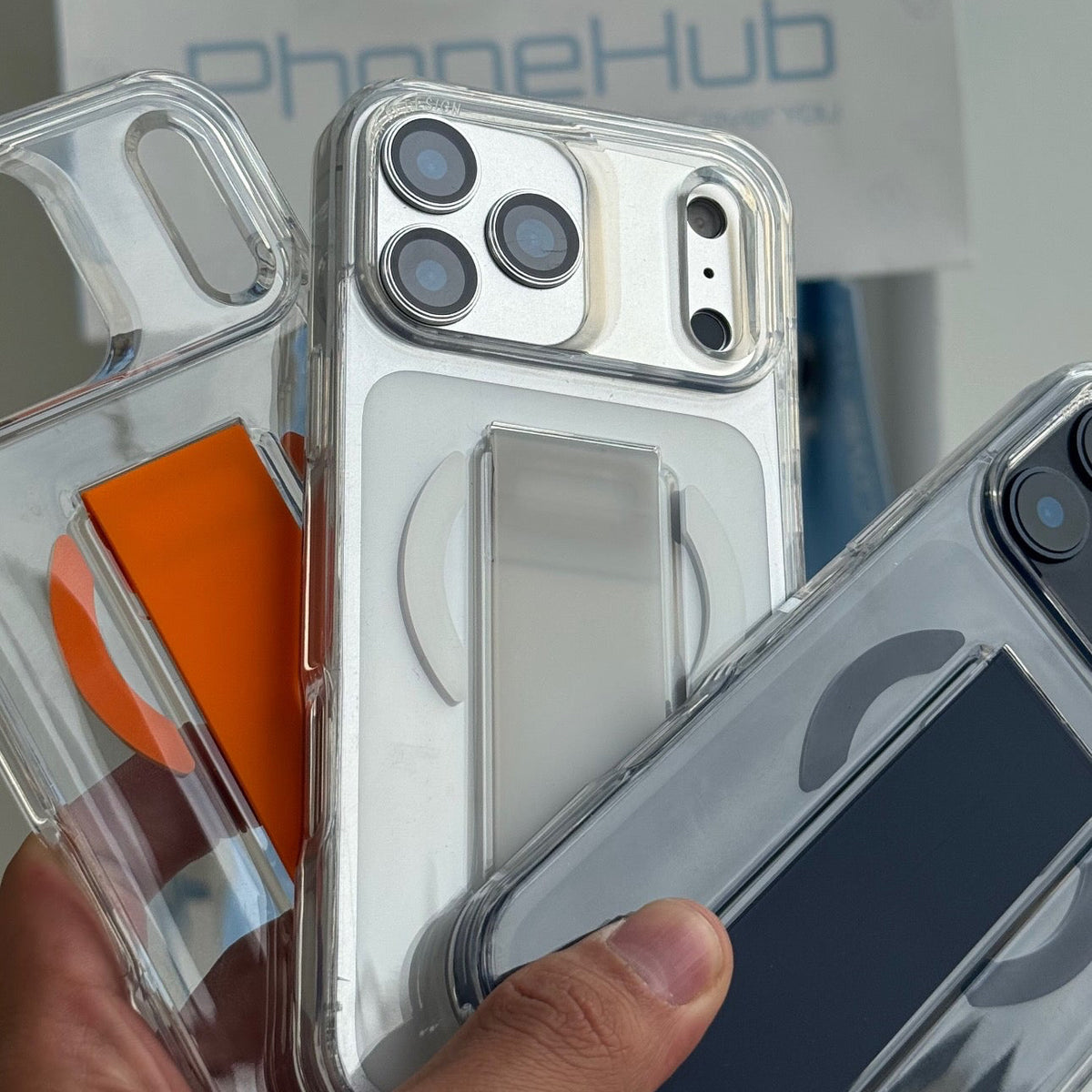 MagGrip silicone strap case for iPhone 17 Pro with MagSafe
