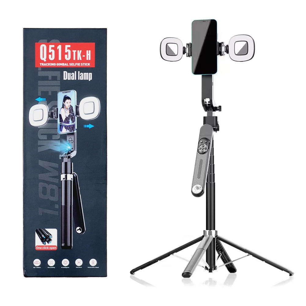 Tracking Gimbal Selfie Stick with Dual Lamp Q515TK-H