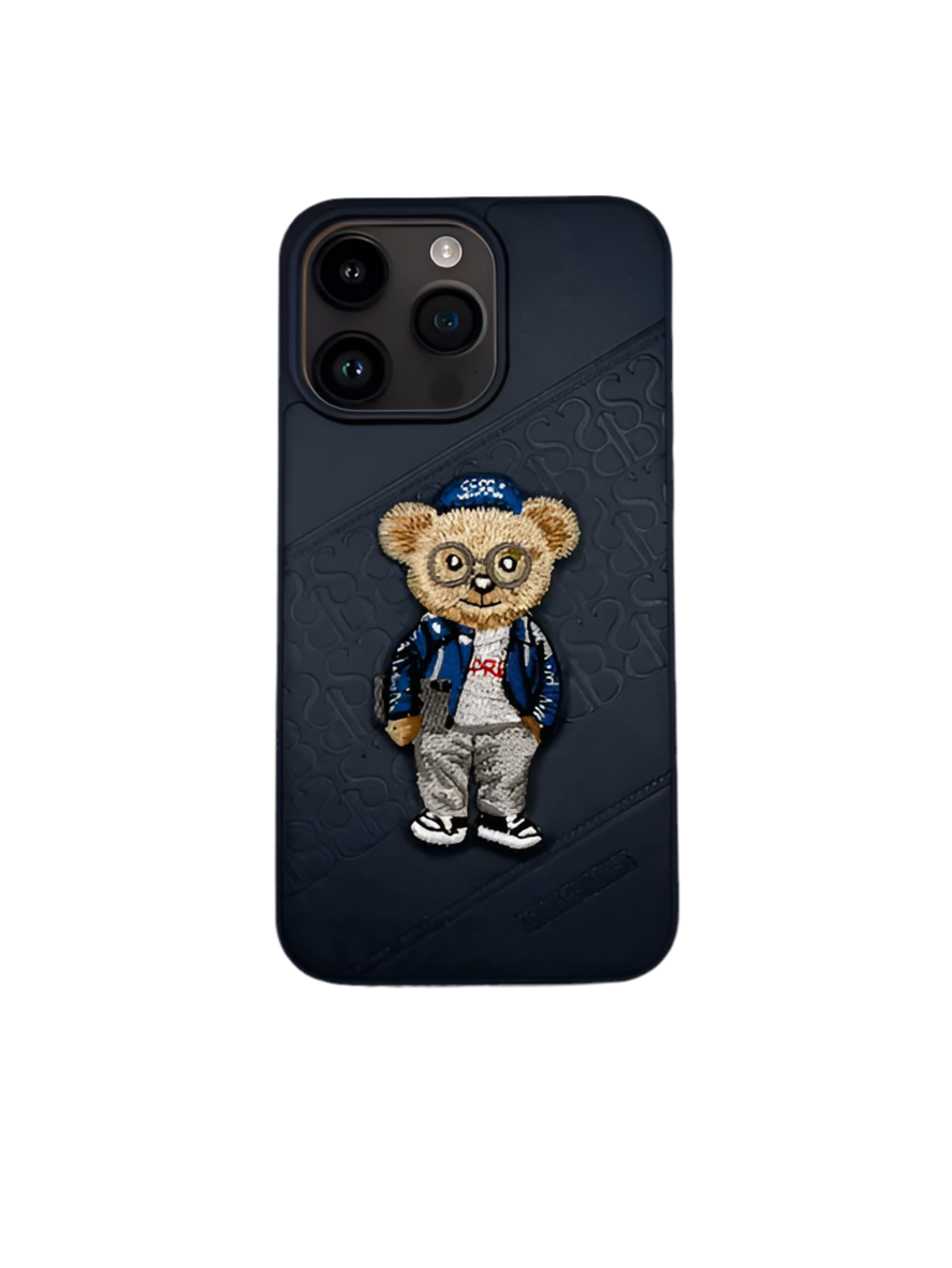 Santa Barbara Bear case on iPhone slim profile view
