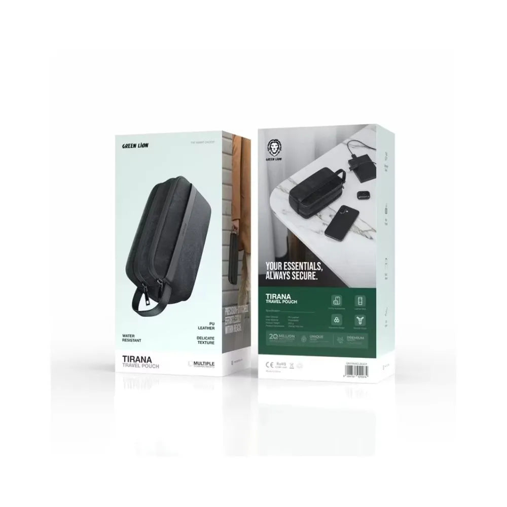 Green Lion Tirana Travel Pouch inside compartmentsv