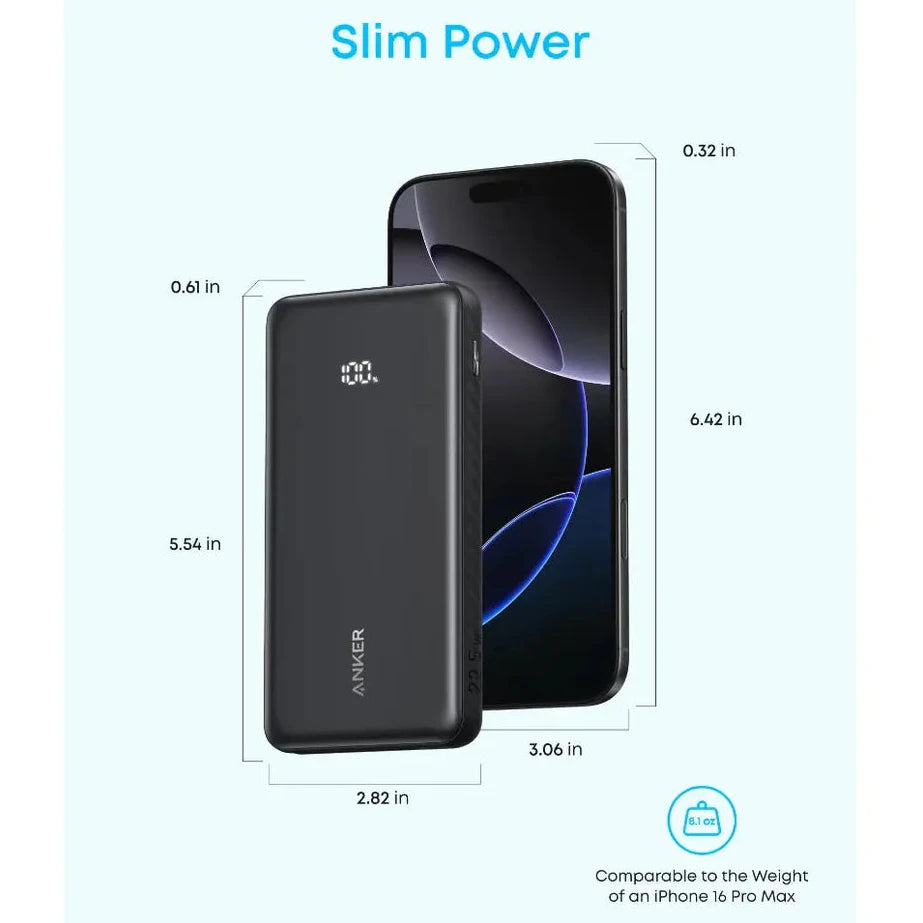Anker Zolo 10,000mAH & 20,000mAH Power Bank 22.5W with Built-In USB-C Cable