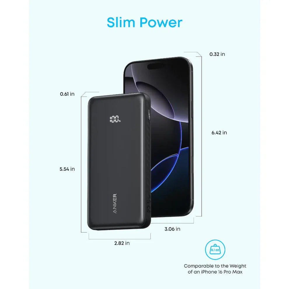Anker Zolo 10,000mAH & 20,000mAH Power Bank 22.5W with Built-In USB-C Cable