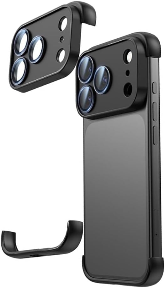 Bumper Backless Frameless Case with Camera Lens Protection for iPhone 17 Pro / 17 Pro Max Phone