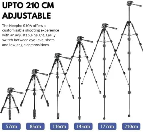 Professional Tripod with 3-Way Head – Neepho NP8850