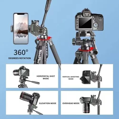 Professional Tripod with 3-Way Head – Neepho NP8850