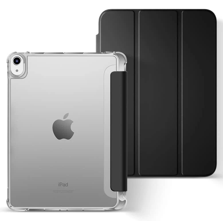iPad flip case with transparent back and stand function