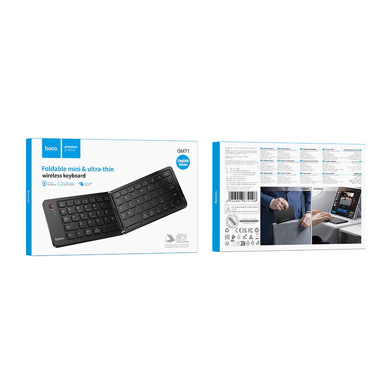 HOCO GM71 Foldable Mini Wireless Keyboard – English Version
