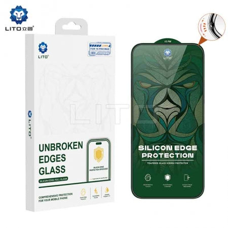 LITO D+ Ultra Silicone Edge Clear Full Glue Tempered Glass Screen Protector – Edge-to-Edge Protection