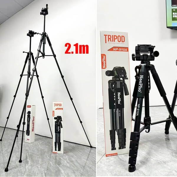 Professional Camera Tripod 2.1m – Neepho NP-910A, Phone Holder