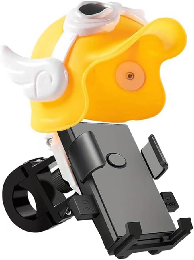 Cap shade holder on motorcycle handlebar sun protection