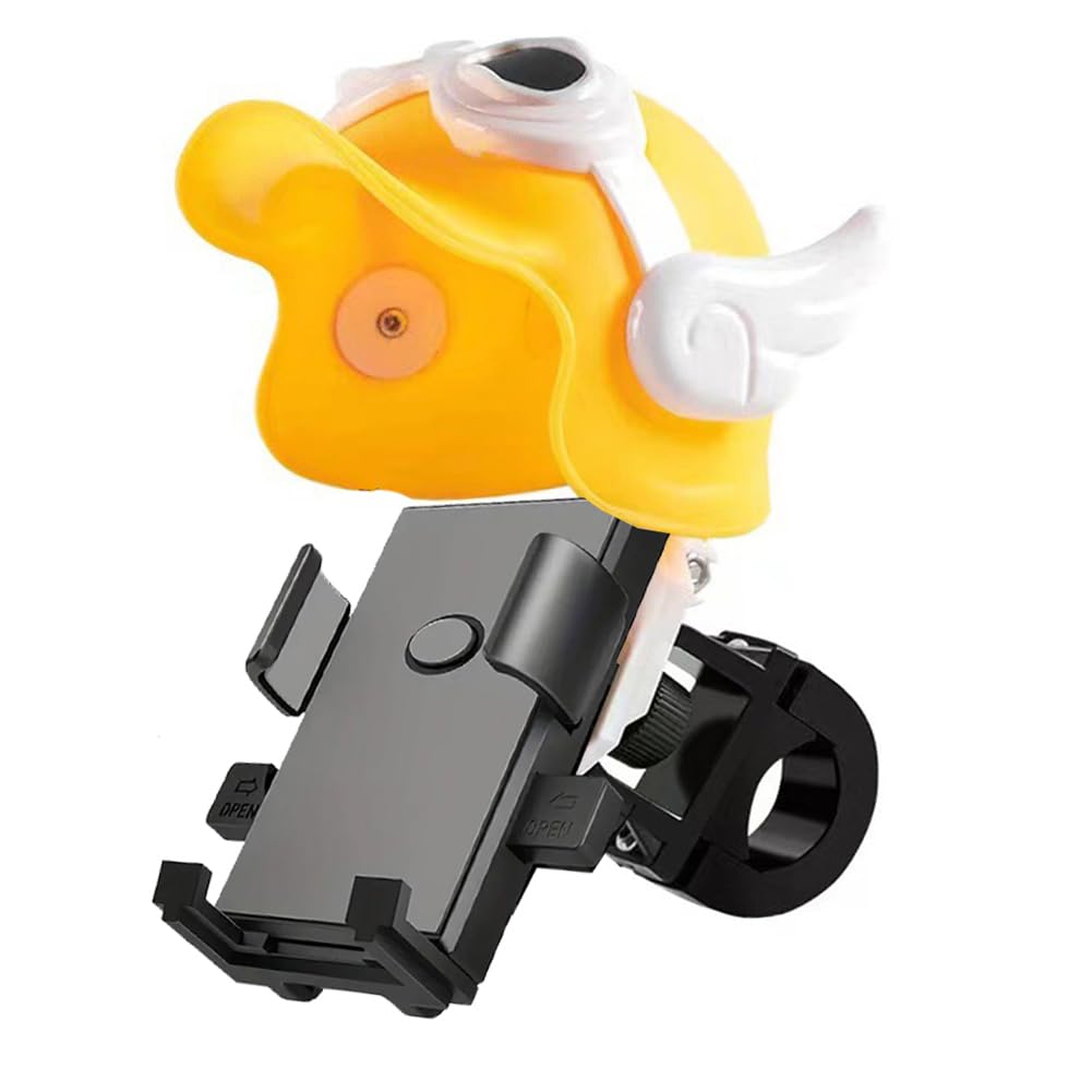 Bicycle helmet cap shade phone holder front view