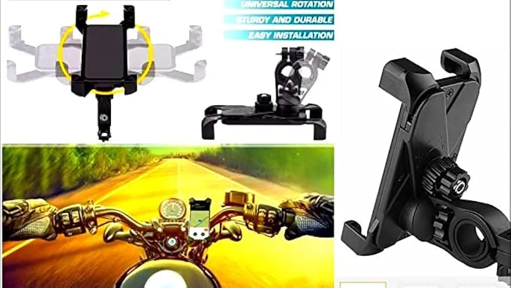 360° Rotating Phone Mount for Motorcycles & Bicycles