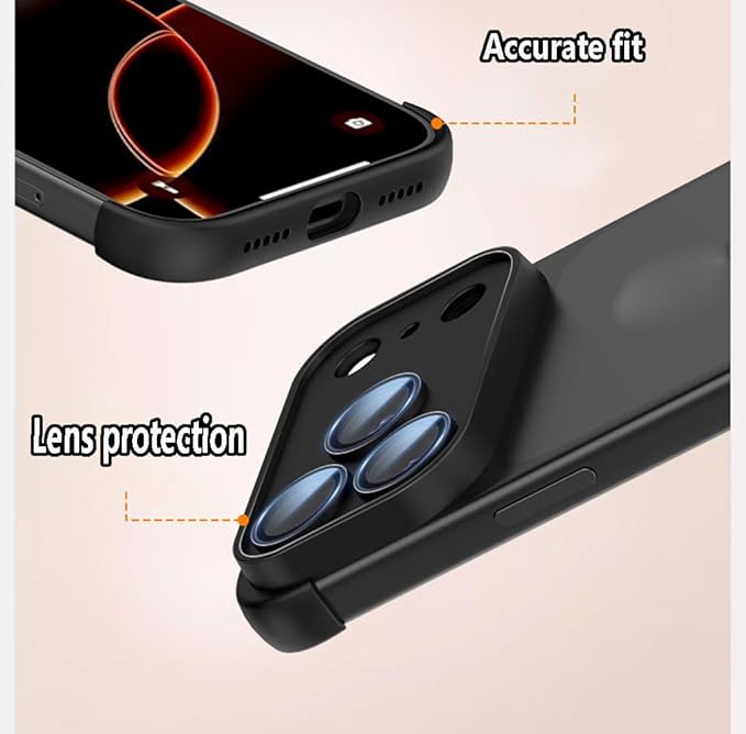 Bumper Backless Frameless Case with Camera Lens Protection for iPhone 17 Pro / 17 Pro Max Phone