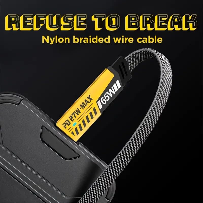4-in-1 charging cable connected to multiple devices