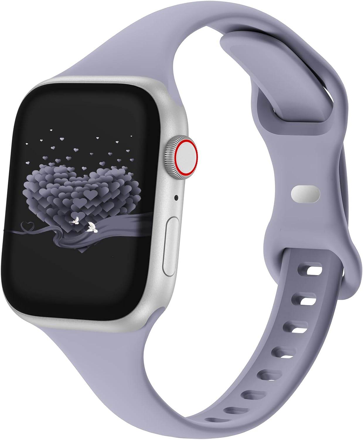 Slim Apple Watch sport band on wrist close-up