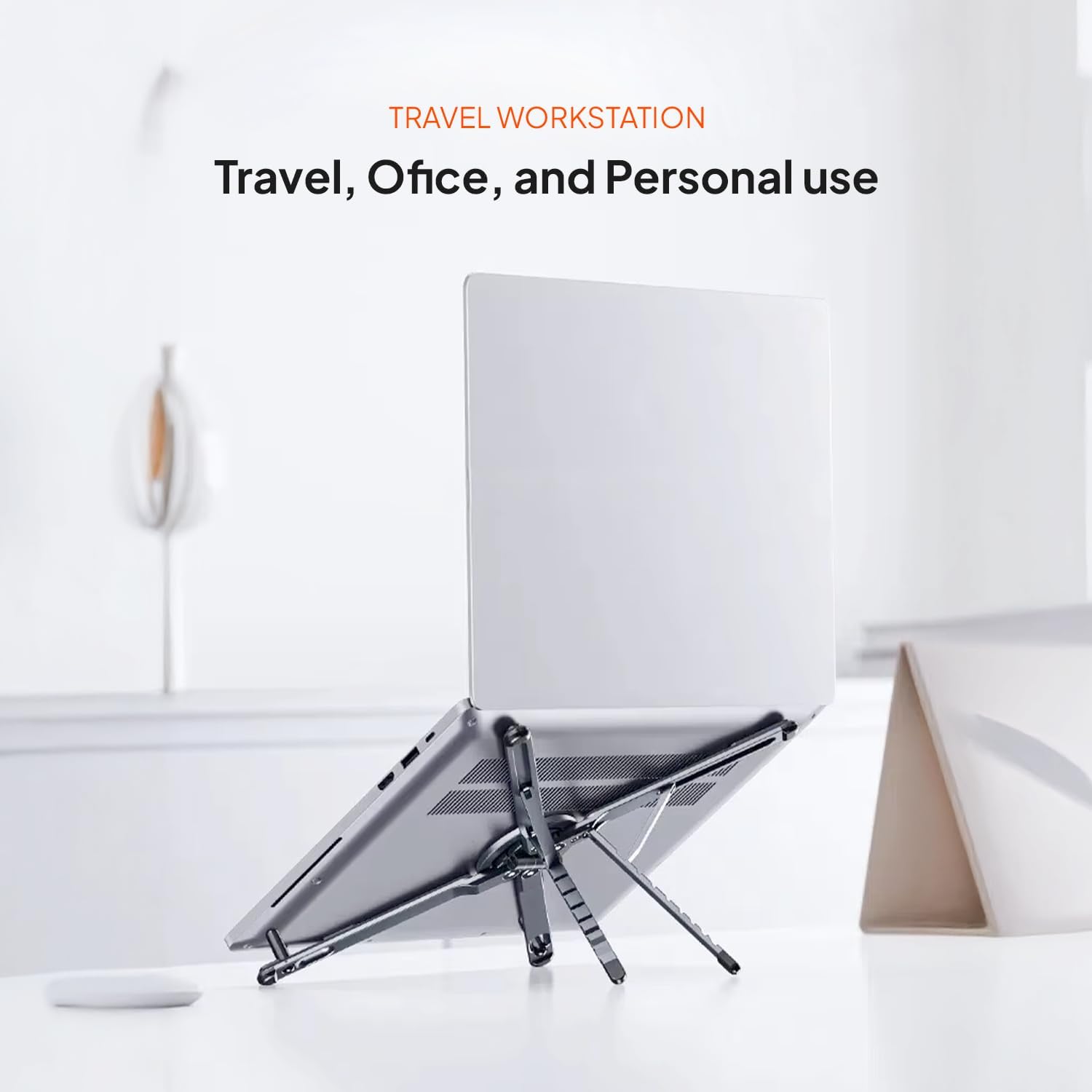Foldable laptop stand compact portable design
