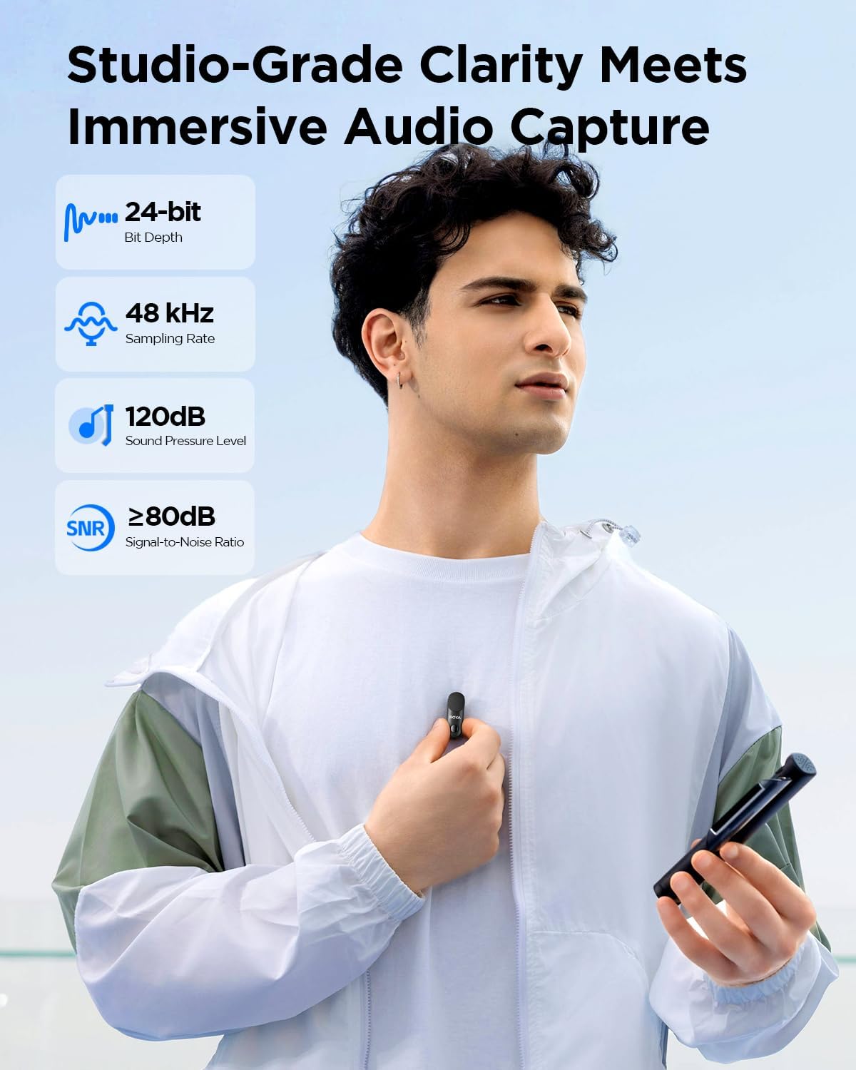 4-in-1 design BOYA MAGIC-05 handheld and lavalier microphone
