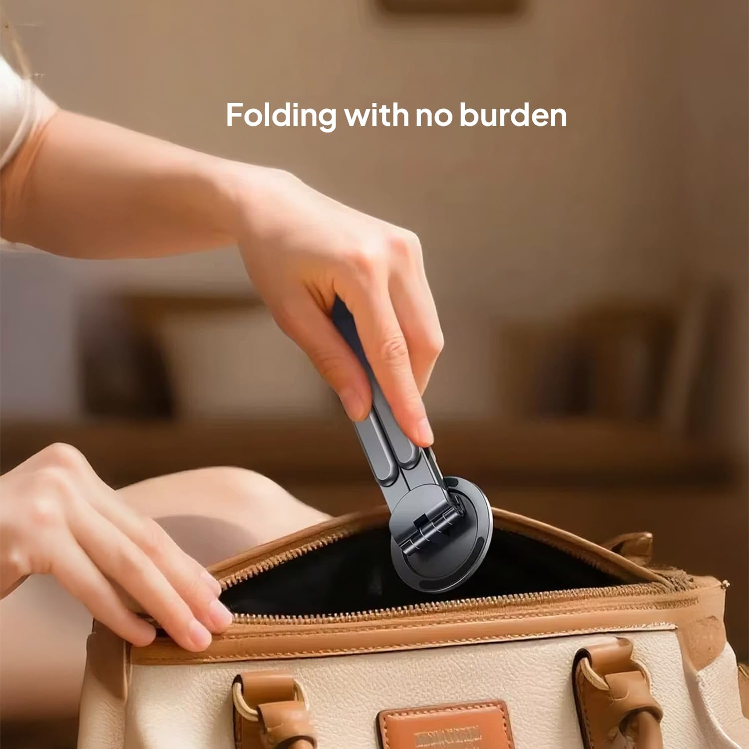 3-in-1 Magnetic Laptop, Tablet & Phone Stand with Foldable aluminum alloy Desktop Holder