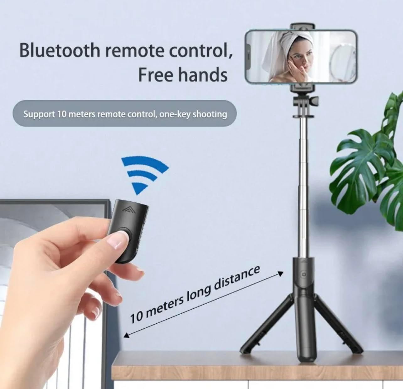 Selfie Stick F210 – Foldable Bluetooth Tripod with Remote Control