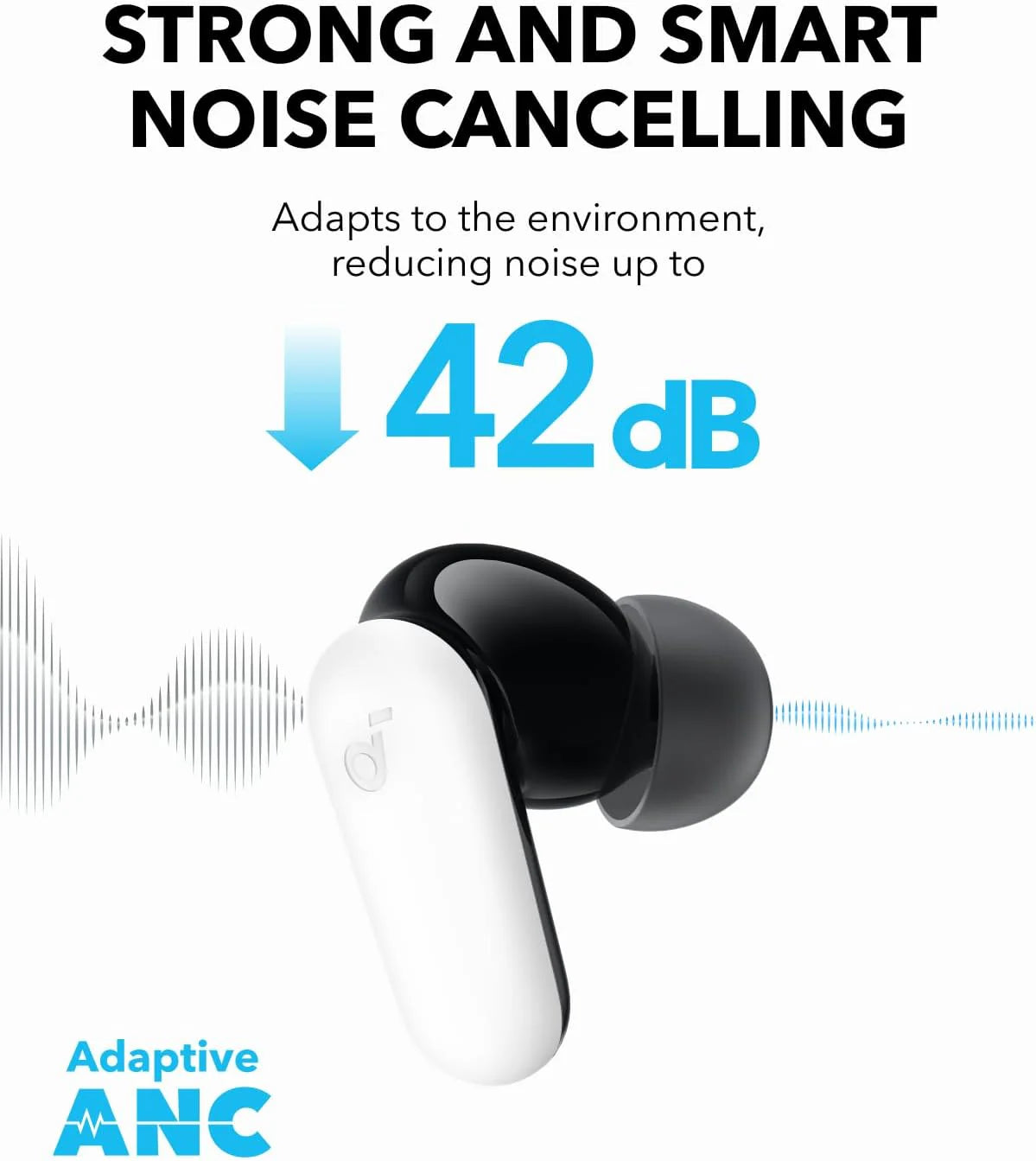Anker Soundcore P30i True Wireless Earbuds | ANC| Powerful Bass | Long Battery Life