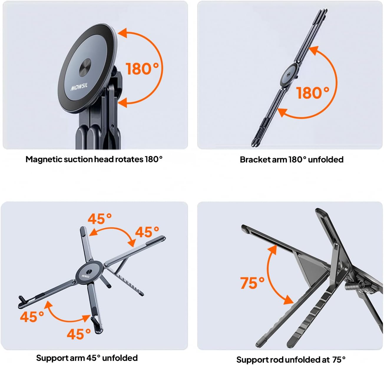 Ergonomic aluminum stand for office desk setup