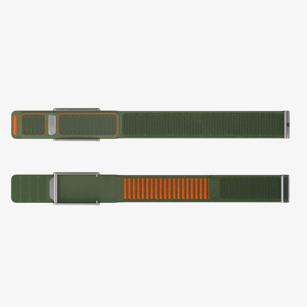WHOOP Navigator band Evergreen on wrist