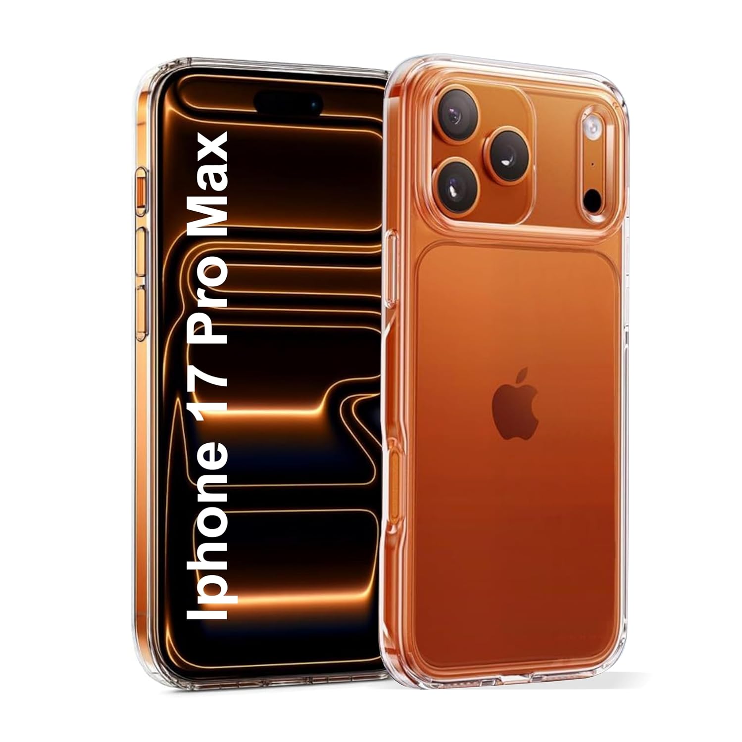 BERLIA Clear TPU Back Case for iPhone 17 Pro & Pro Max – Shockproof Anti-Yellowing