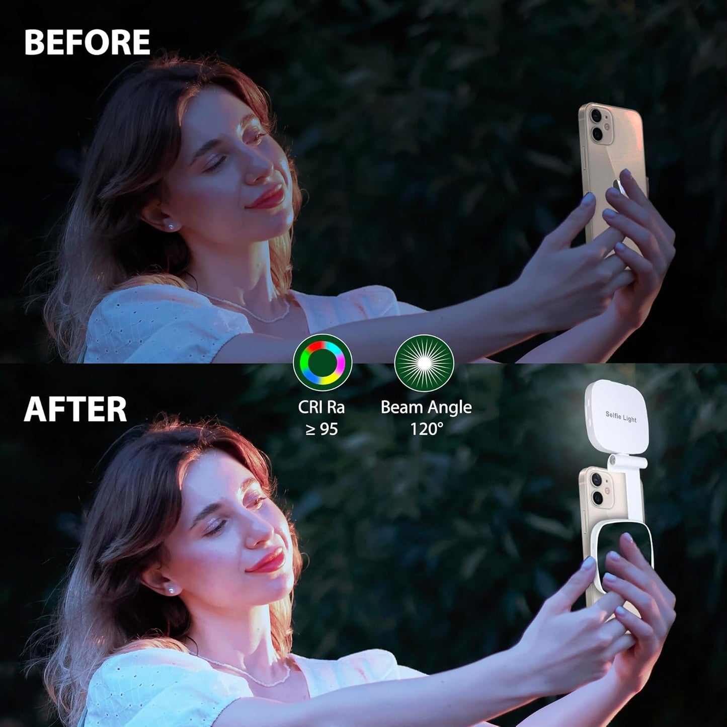 Magnetic 3-in-1 Selfie Ring Light with Mirror – MagSafe Compatible