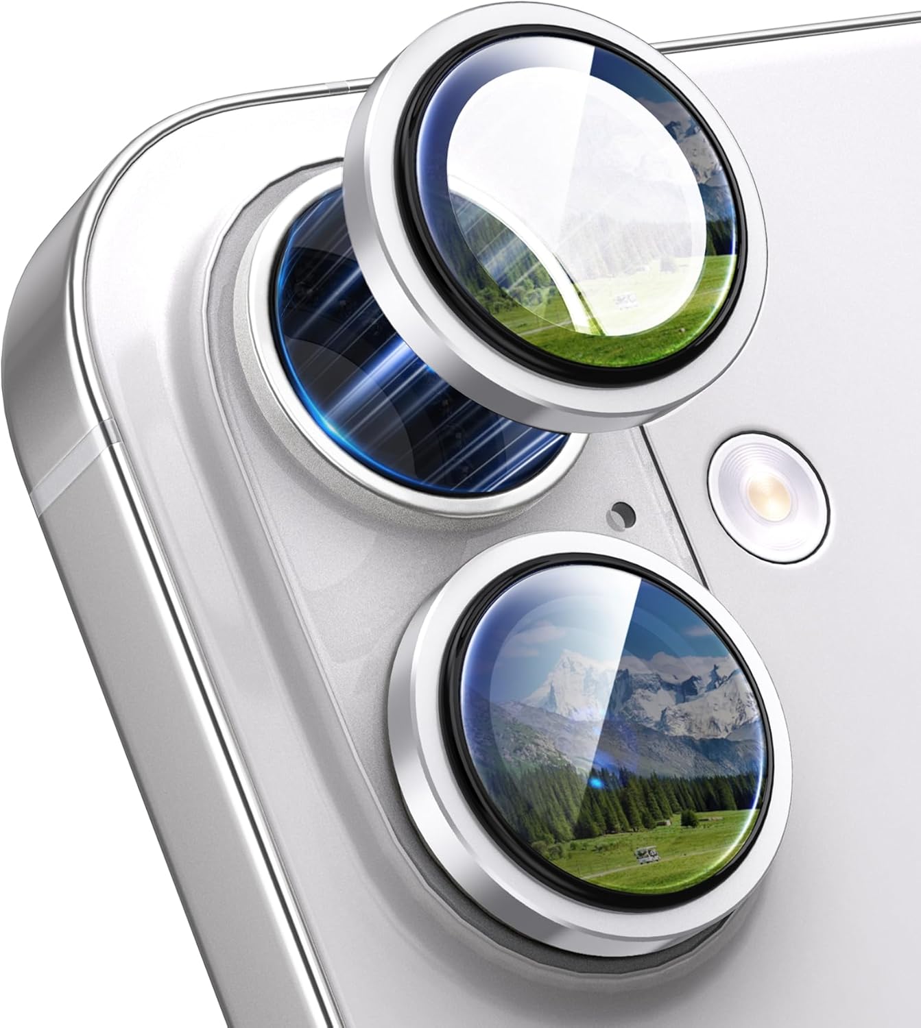 iPhone 17 Camera Lens Protector Set – Titanium Ring Color