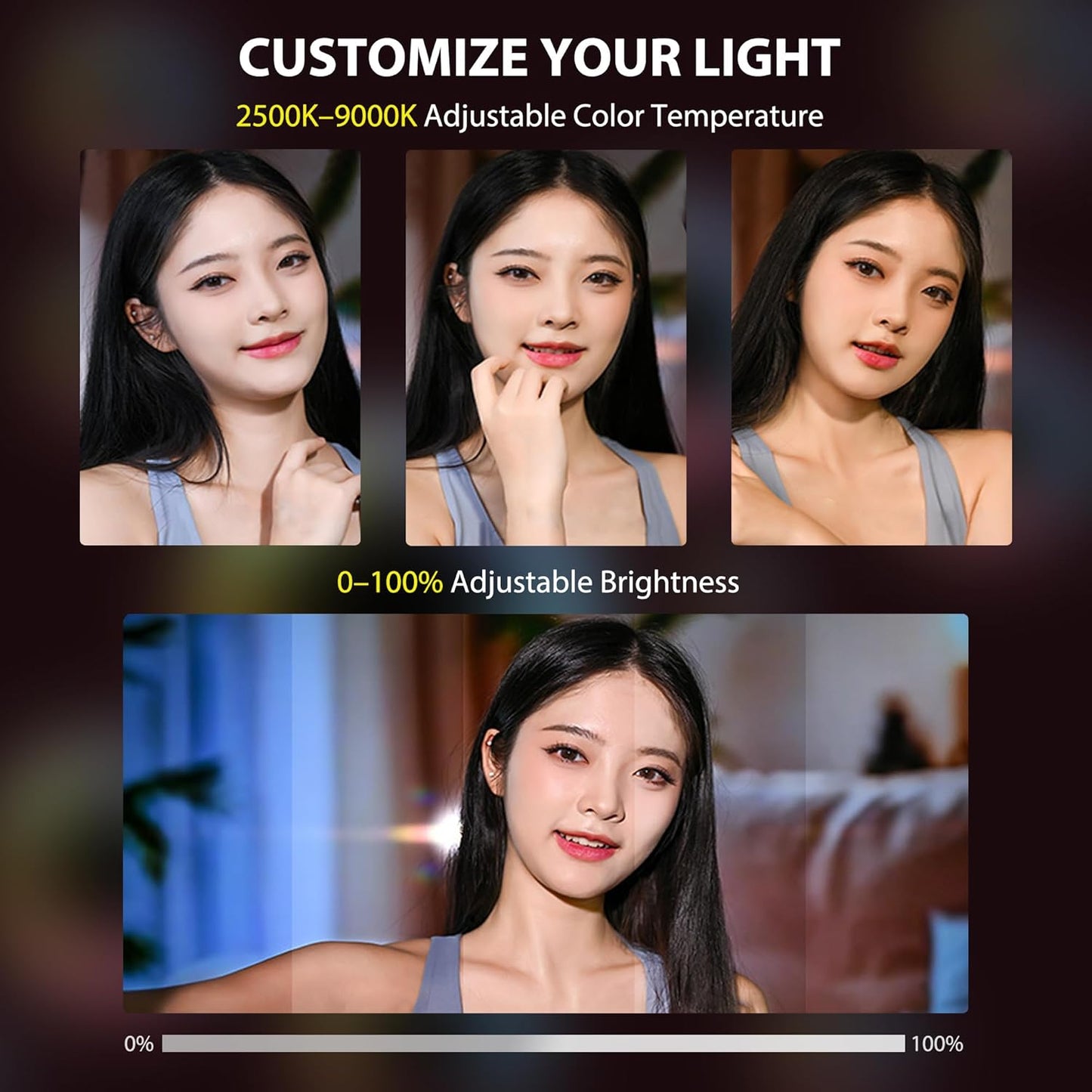 Magnetic 3-in-1 Selfie Ring Light with Mirror – MagSafe Compatible