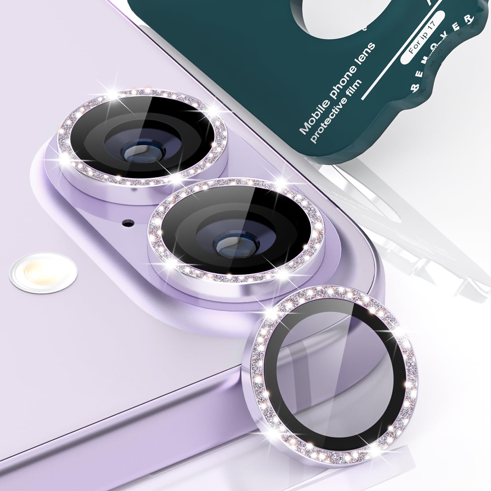 iPhone 17 Series Glitter Camera Lenses – Sparkling Protective Lens Covers