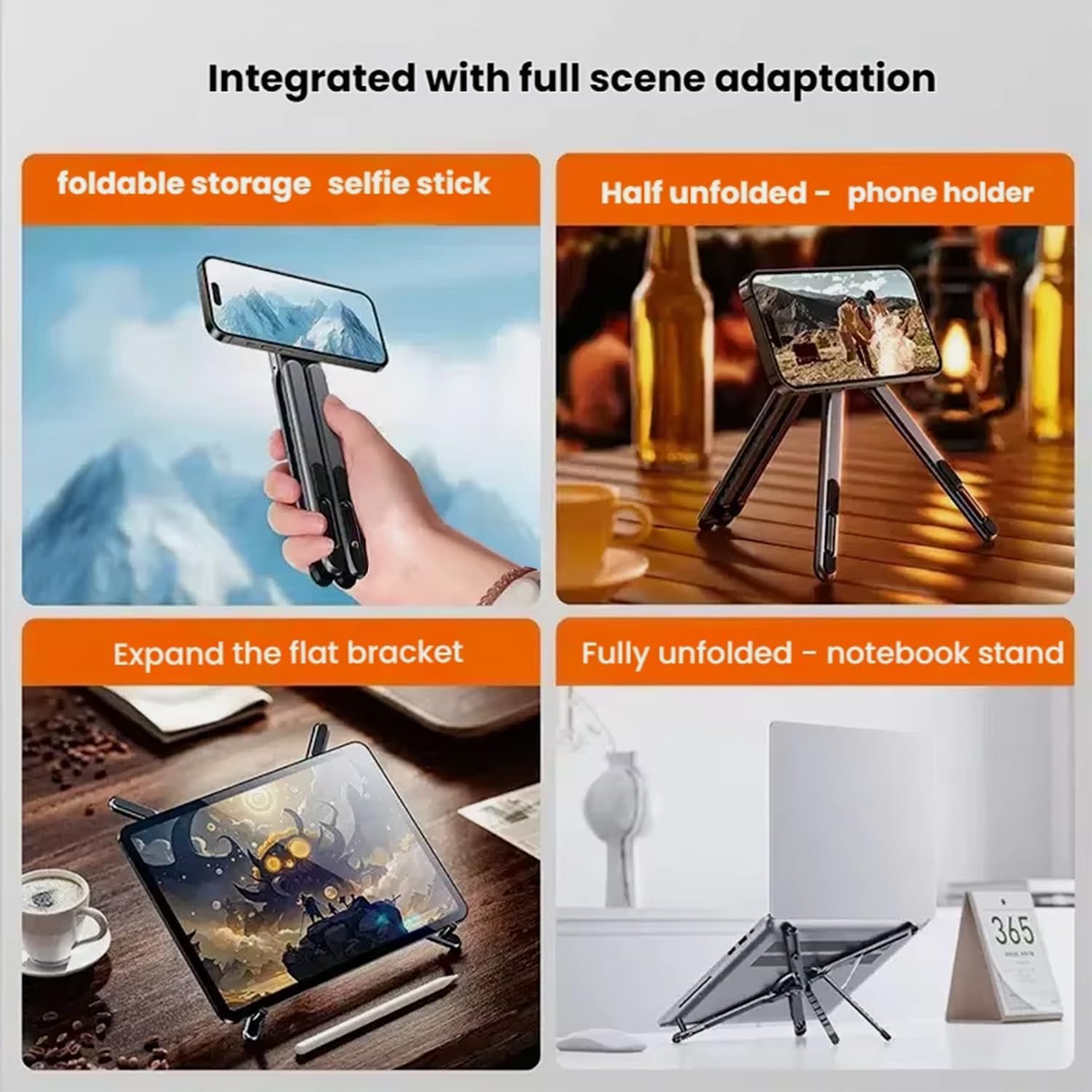 3 in 1 magnetic foldable stand for laptop tablet and phone
