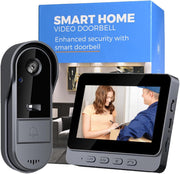 Winnes 1080P wireless video doorbell with camera and 4.3 inch screen
