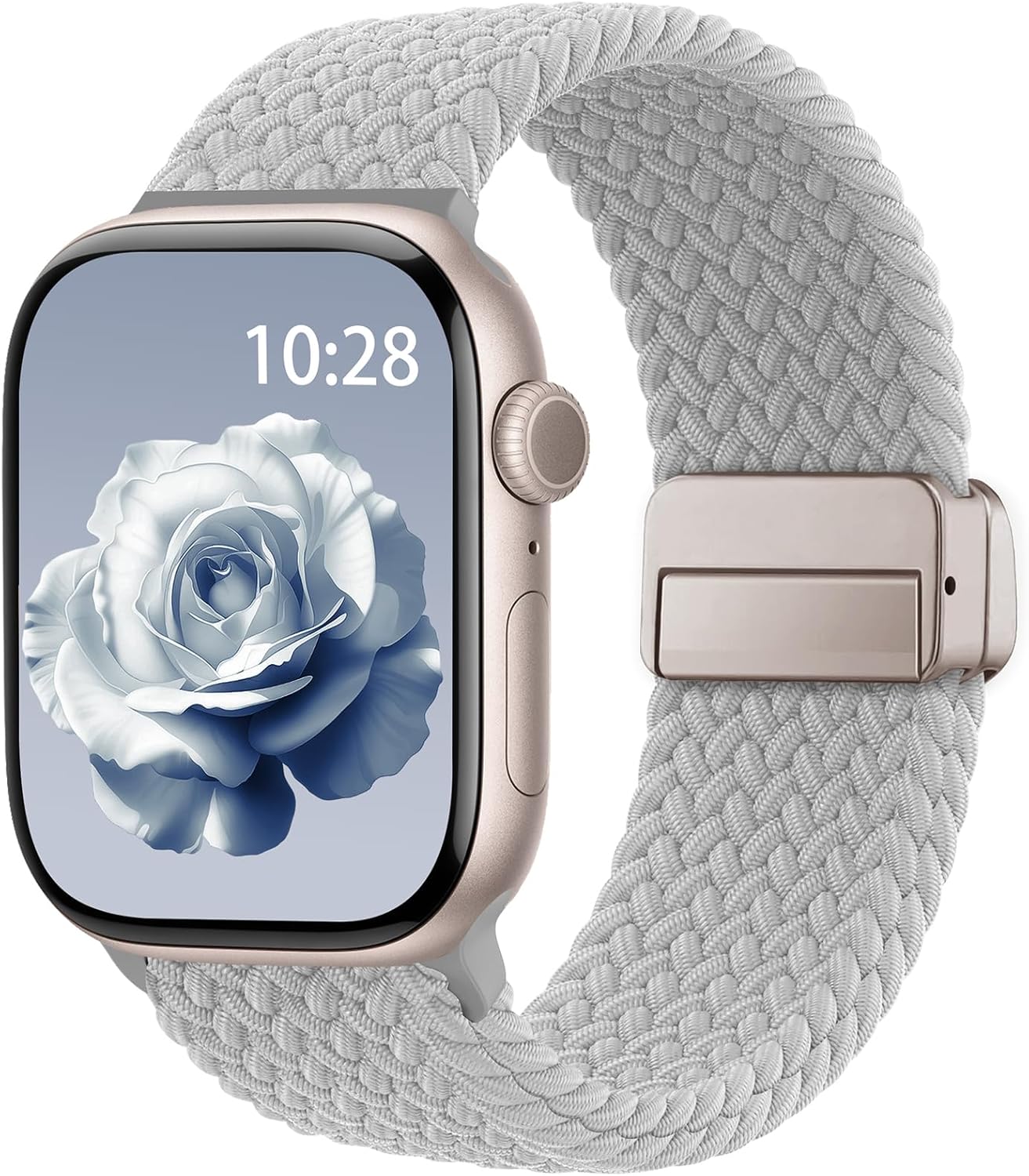 Comfort-Fit Apple Watch Band – Soft Braided Stretch Strap