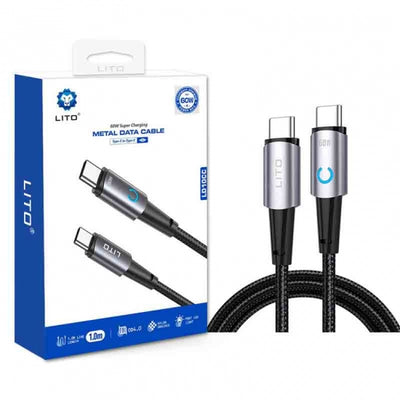 Lito LD10CC 60W Super Charging Metal Data Cable – Type-C to Type-C