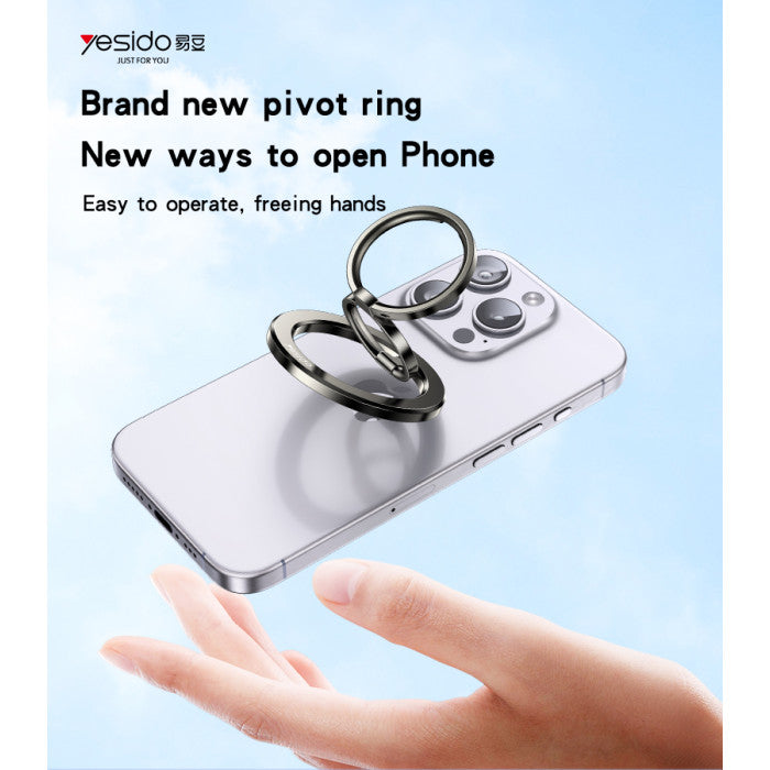 Yesido C206 ring holder folded flat against the phone