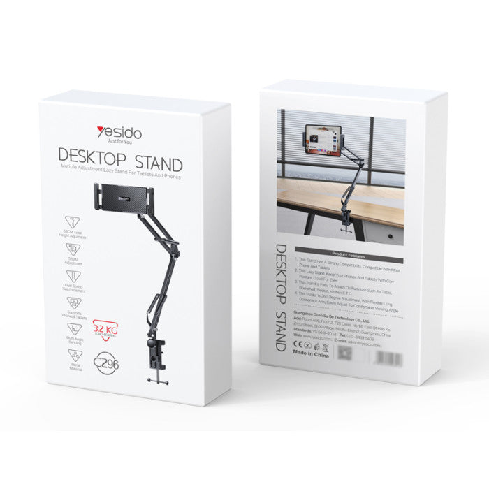 Yesido C296 Bed & Desk Clamp Phone Holder - 360 Folding Shaft